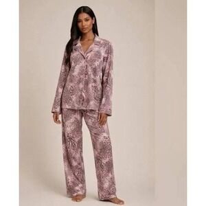 SKIMS Limited Edition Bloom Mini Multi Animal Print Lomg Sleeve Pajama Set